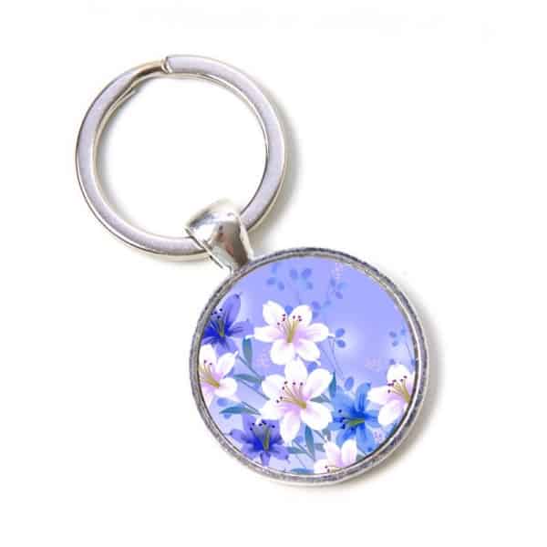 Schlüsselanhänger zarte creme farbene Blumen Schlüsselanhänger zarte creme farbene Blumen