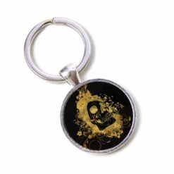 Schlüsselanhänger feuriger Totenkopf