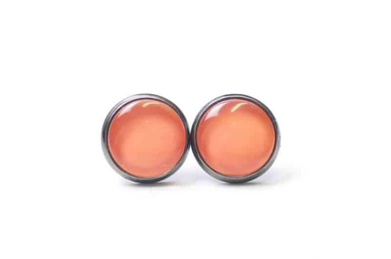 Ohrstecker, Ohrhänger, Clipse & Druckknopf – handbemalt orange – Schmuck aus Edelstahl Ohrstecker, Ohrhänger, Clipse & Druckknopf – handbemalt orange – Schmuck aus Edelstahl