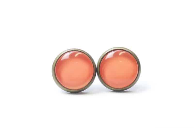 Ohrstecker, Ohrhänger, Clipse & Druckknopf – handbemalt orange – Schmuck aus Edelstahl Ohrstecker, Ohrhänger, Clipse & Druckknopf – handbemalt orange – Schmuck aus Edelstahl