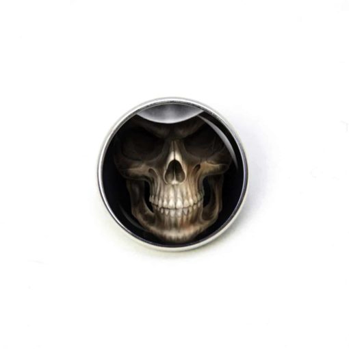 Druckknopf Ohrstecker Ohrhänger Clipse Halloween Totenkopf