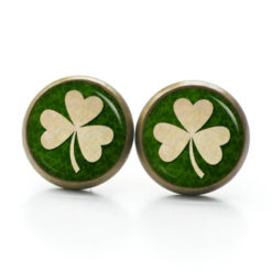 Ohrringe Kleeblatt Glücksbringer - Edelstahl