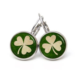 Ohrringe Kleeblatt Glücksbringer - Edelstahl