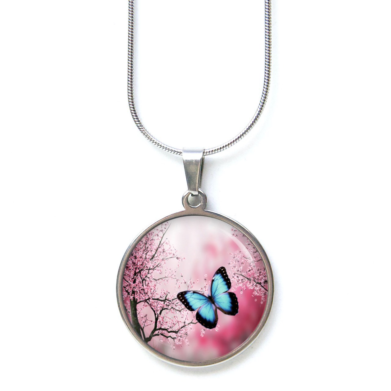 Ohrstecker, Ohrhänger, Clipse & Druckknopf – Motiv blauer Schmetterling – Schmuck aus Edelstahl Ohrstecker, Ohrhänger, Clipse & Druckknopf – Motiv blauer Schmetterling – Schmuck aus Edelstahl