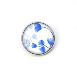 Druckknopf blaue Tulpen