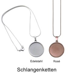 Schlangenkette Edelstahl Rosé