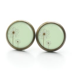 Druckknopf Ohrstecker Ohrhänger Clipse zarte Pusteblume