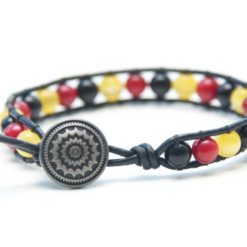 Wickelarmband Leder Deutschland Fußball