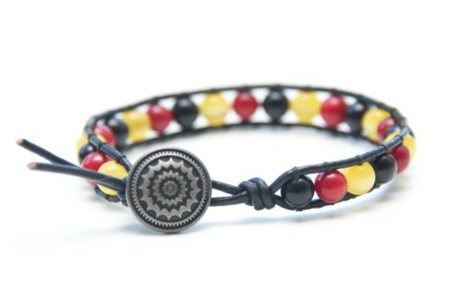 Wickelarmband Leder Deutschland Fußball