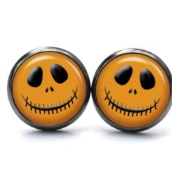 Druckknopf Ohrstecker Ohrhänger lustiges Halloween Gesicht