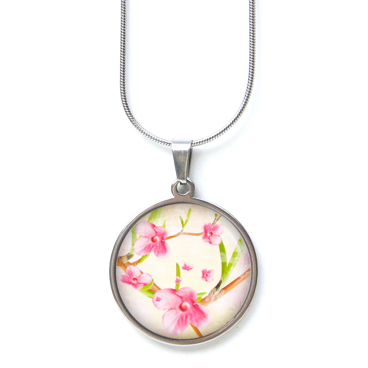 Ohrstecker, Ohrhänger, Clipse & Druckknopf – Motiv zart rosa Blumen – Schmuck aus Edelstahl Ohrstecker, Ohrhänger, Clipse & Druckknopf – Motiv zart rosa Blumen – Schmuck aus Edelstahl