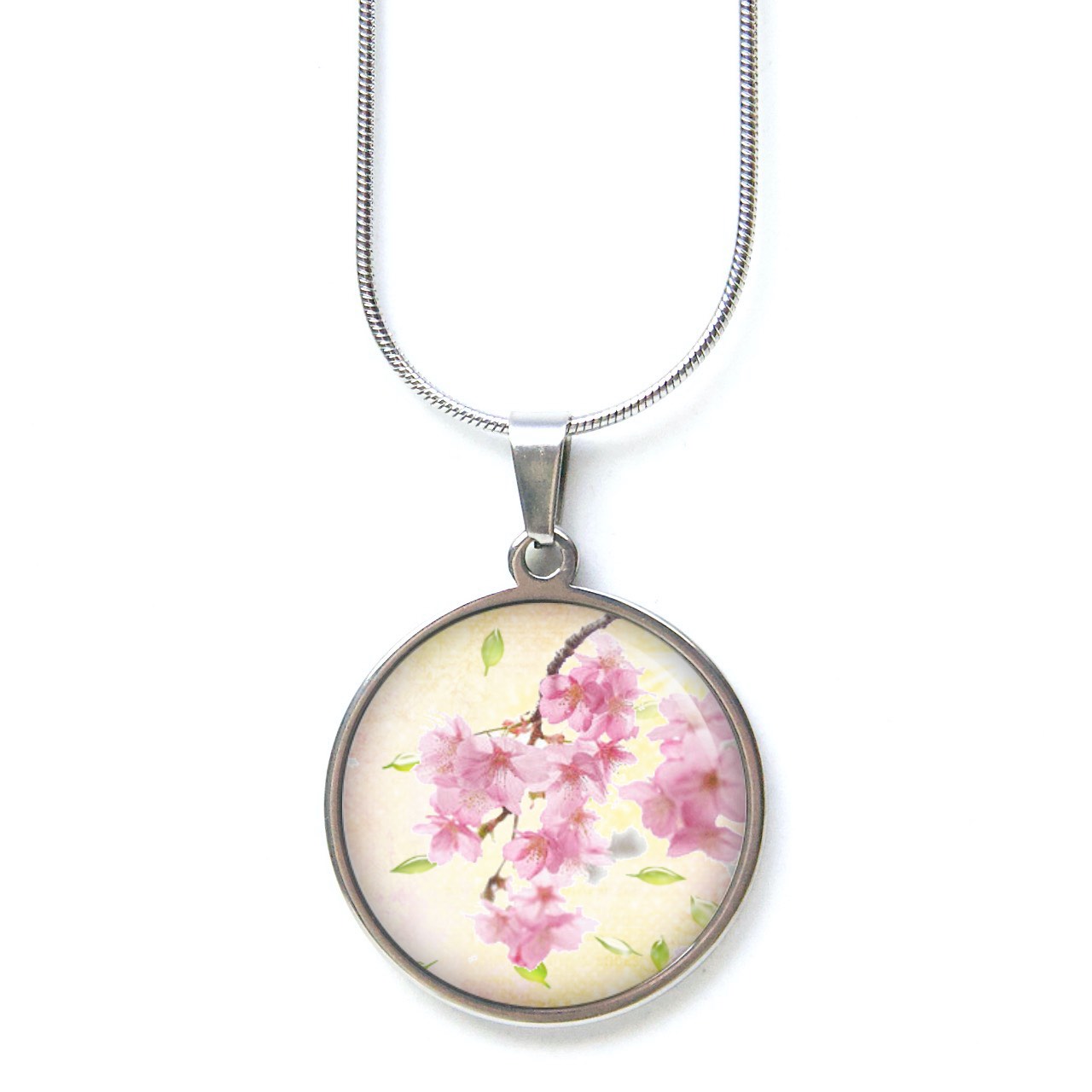 Ohrstecker, Ohrhänger, Clipse & Druckknopf – Motiv rosa Apfelbaum Blüten – Schmuck aus Edelstahl Ohrstecker, Ohrhänger, Clipse & Druckknopf – Motiv rosa Apfelbaum Blüten – Schmuck aus Edelstahl