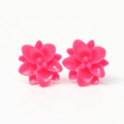 Zarte Blumen Ohrstecker Pink - 12mm - Edelstahl