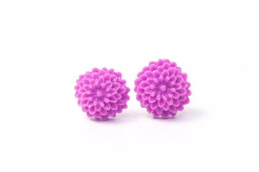 Zarte Blumen Ohrstecker Lila violett - 10mm - Edelstahl