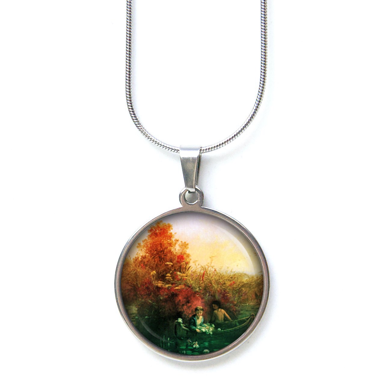 Ohrstecker, Ohrhänger, Clipse & Druckknopf – Motiv Kinder im Boot Orange – Schmuck aus Edelstahl Ohrstecker, Ohrhänger, Clipse & Druckknopf – Motiv Kinder im Boot Orange – Schmuck aus Edelstahl