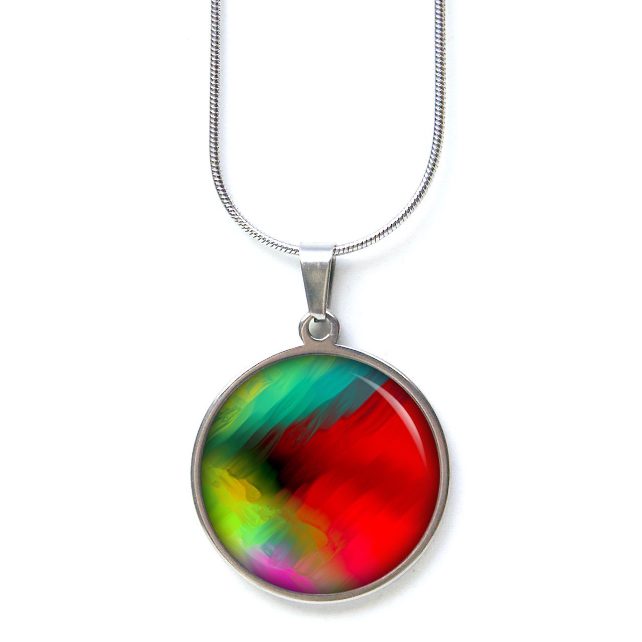 Ohrstecker, Ohrhänger, Clipse & Druckknopf – Motiv Kunterbunt Rot grün gelb – Schmuck aus Edelstahl Ohrstecker, Ohrhänger, Clipse & Druckknopf – Motiv Kunterbunt Rot grün gelb – Schmuck aus Edelstahl