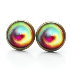 Ohrringe bunter Wirbelwind - Edelstahl