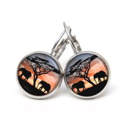 Ohrringe Elefanten am Abend - Edelstahl