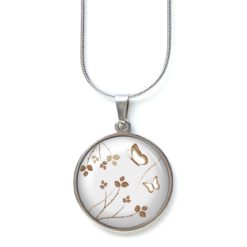 Ohrringe zarte Blumen mit Schmetterlingen - Edelstahl