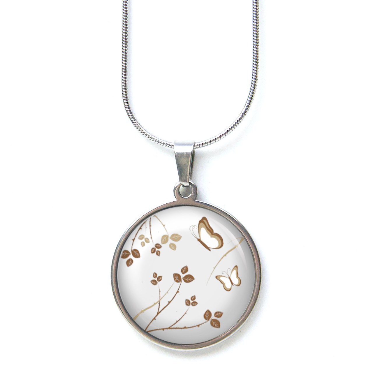 Ohrstecker, Ohrhänger, Clipse & Druckknopf – Motiv zarte Blumen mit Schmetterlingen – Schmuck aus Edelstahl Ohrstecker, Ohrhänger, Clipse & Druckknopf – Motiv zarte Blumen mit Schmetterlingen – Schmuck aus Edelstahl