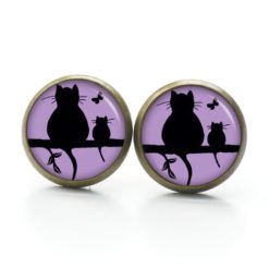 Druckknopf Ohrstecker Ohrhänger Clipse Kirschpflaumen Blüten