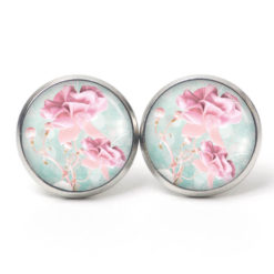 Ohrstecker, Ohrhänger, Clipse & Druckknopf – Motiv zart rosa Orchidee – Schmuck aus Edelstahl