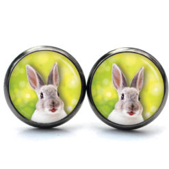 Druckknopf / Ohrstecker / Ohrhänger Osterhase Ostern Hase