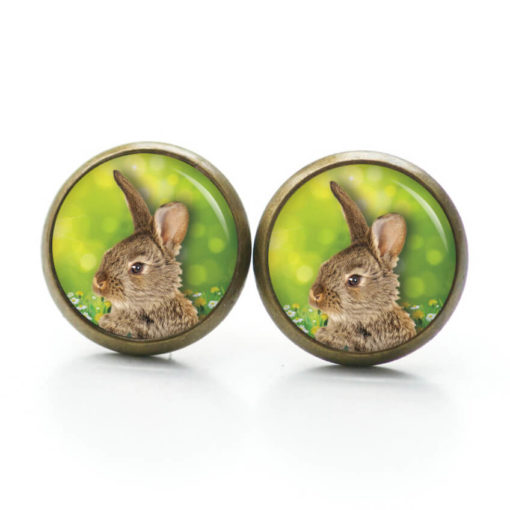 Druckknopf Ohrstecker Ohrhänger Osterhase Ostern Hase