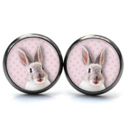 Druckknopf Ohrstecker Ohrhänger Osterhase Ostern Hase