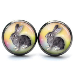 Druckknopf Ohrstecker Ohrhänger Osterhase Ostern Hase