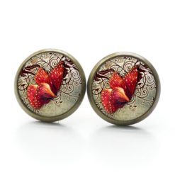 Ohrringe roter Schmetterling - Edelstahl