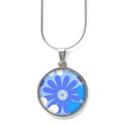 Kette große blaue Blume