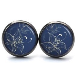 Ohrringe zarte Lilie in Blau