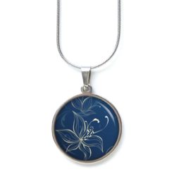 Kette zarte Lilie in Blau