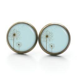 Ohrringe zarte türkise Pusteblume