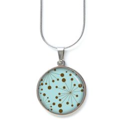 Kette türkis braune Planeten Punkte