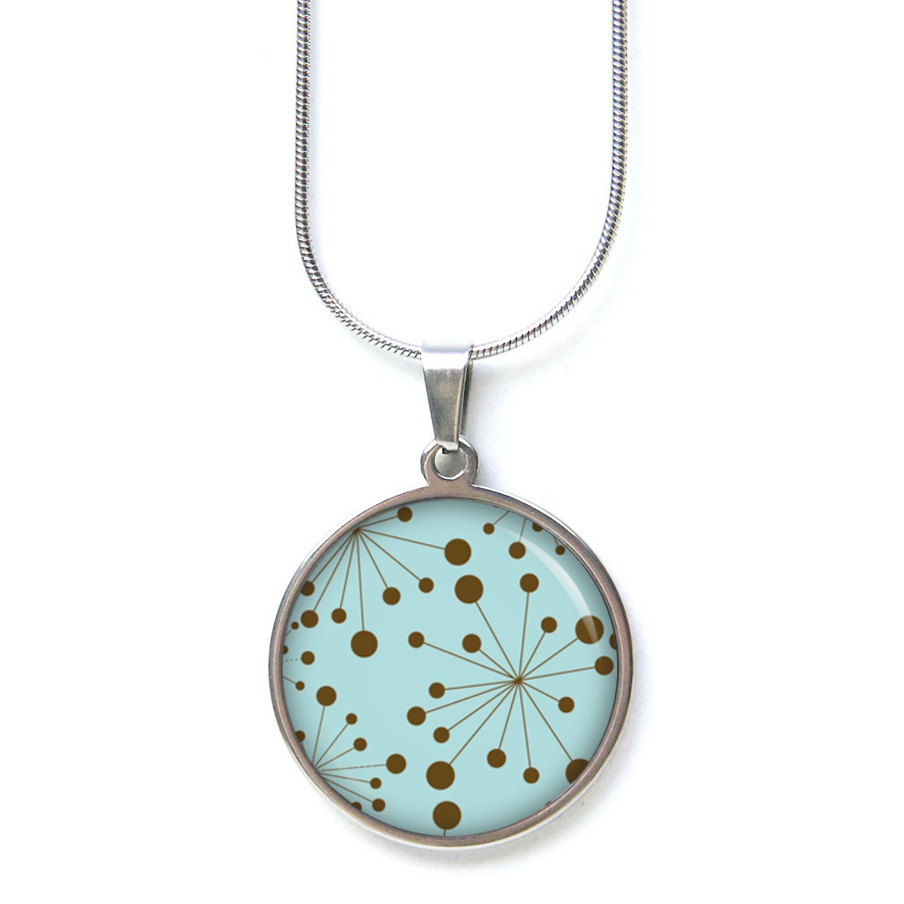 Ohrstecker, Ohrhänger, Clipse & Druckknopf – Motiv türkis braune Planeten Punkte – Schmuck aus Edelstahl Ohrstecker, Ohrhänger, Clipse & Druckknopf – Motiv türkis braune Planeten Punkte – Schmuck aus Edelstahl