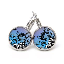 Ohrringe wildes Muster blau lila