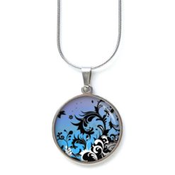 Kette wildes Muster blau lila