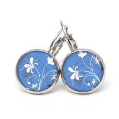 Ohrringe zart blaue Blumen
