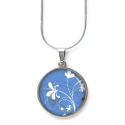 Kette zart blaue Blumen