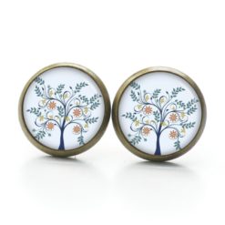 Ohrringe zart blauer Baum