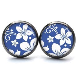 Ohrringe große weiße Blumen