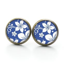 Ohrringe große weiße Blumen