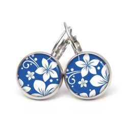 Ohrringe große weiße Blumen