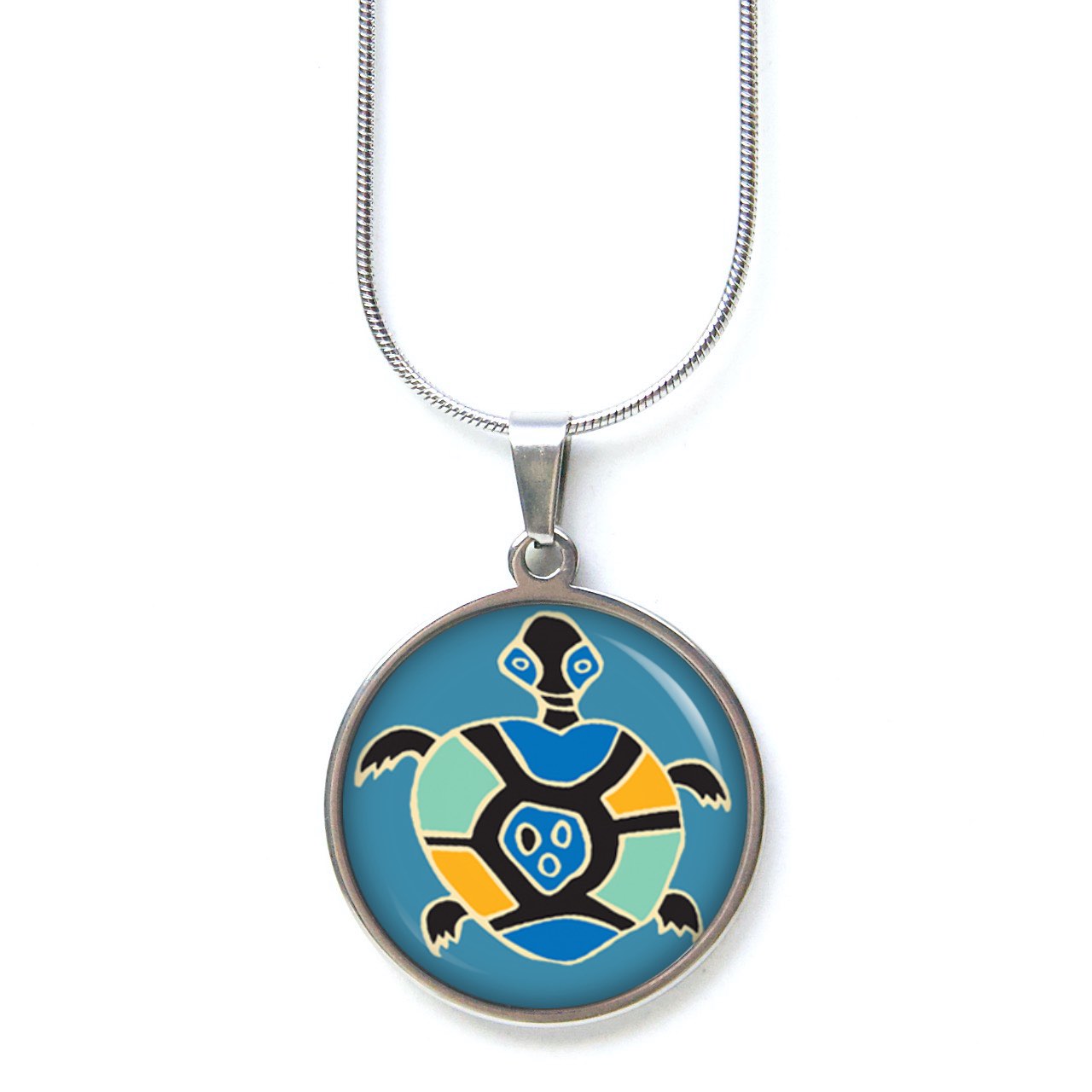 Druckknopf Ohrstecker Ohrhänger kleine Schildkröte in Blau Grün Gelb Druckknopf Ohrstecker Ohrhänger kleine Schildkröte in Blau Grün Gelb