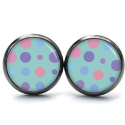 Ohrstecker / Ohrhänger bunte Punkte Tupfen