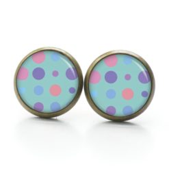 Ohrstecker / Ohrhänger bunte Punkte Tupfen