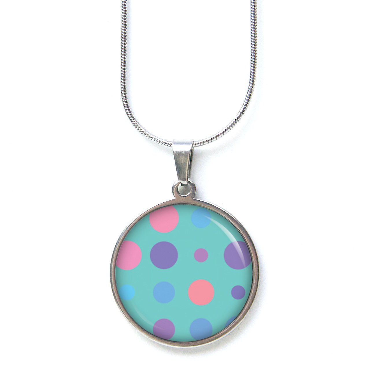 Druckknopf Ohrstecker Ohrhänger türkis mit bunte Punkte Tupfen Druckknopf Ohrstecker Ohrhänger türkis mit bunte Punkte Tupfen