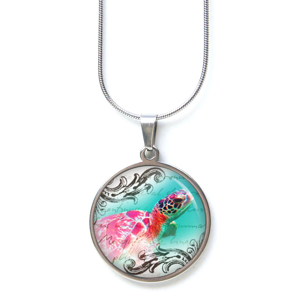 Druckknopf Ohrstecker Ohrhänger Clipse rosa Schildkröte Druckknopf Ohrstecker Ohrhänger Clipse rosa Schildkröte